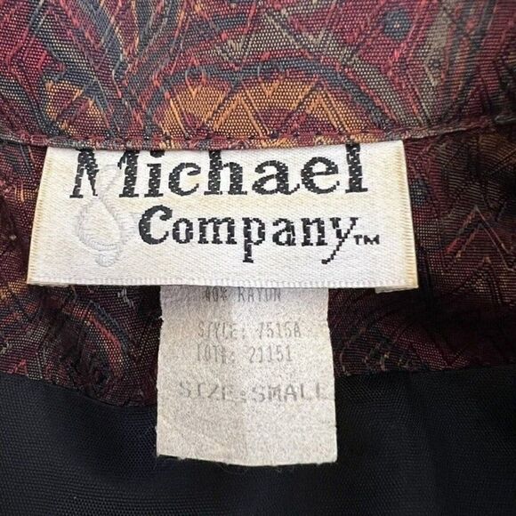 Michael & Company Womens Vintage Paisley Floral Jacket Blazer Jacket Size Small - Picture 4 of 12